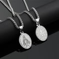 thumbnail image 3 of Virgin Mary Pendant Necklace Protective Religious Amulet Jewelry For Men and Women, 3 of 5
