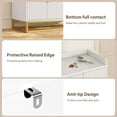 thumbnail image 6 of 47.2" Fluted Sideboard with Storage Cabinet, Modern Kitchen Sideboard with Adjustable Shelves, Media Console Buffet Cabinet with Doors for Living Room, Kitchen, Entryway, White, 6 of 7