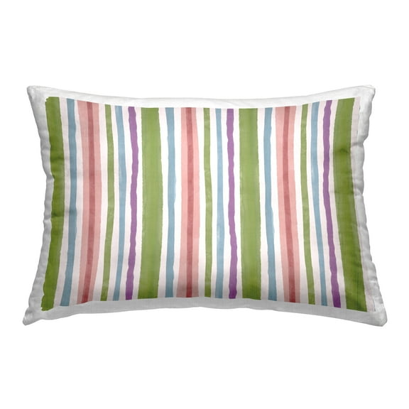 Stupell Industries Fun Stripes Pattern Decorative Printed Throw Pillow Design by Nina Muis Surface Design.