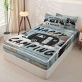 thumbnail image 3 of Homewish Rustic RV Car Zipper Twin Comforter Sets with Fitted Sheet and 2 Pillowcases, Happy Camping Zipper Bedding Set for Men and Women, Reversible, 4-Piece, 3 of 6