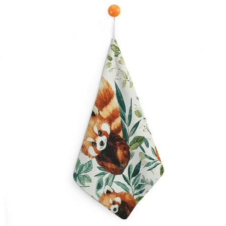 

Autua Red Panda Leaves Reusable Hand Towels Ultra-Fine Fiber Kitchen Towels 30x30cm 1pcs