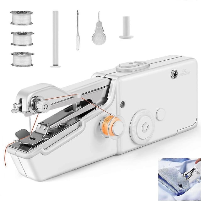 Máquina de coser, minimáquina de coser portátil, máquina de coser eléctrica inalámbrica con accesorios de costura