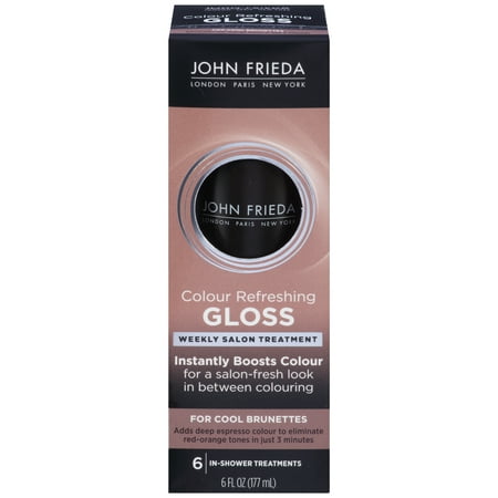 John Frieda Colour Refreshing Gloss Weekly Salon Treatment for cool brunettes 6 fl oz (6 (Best Hair Color For Graying Brunette)