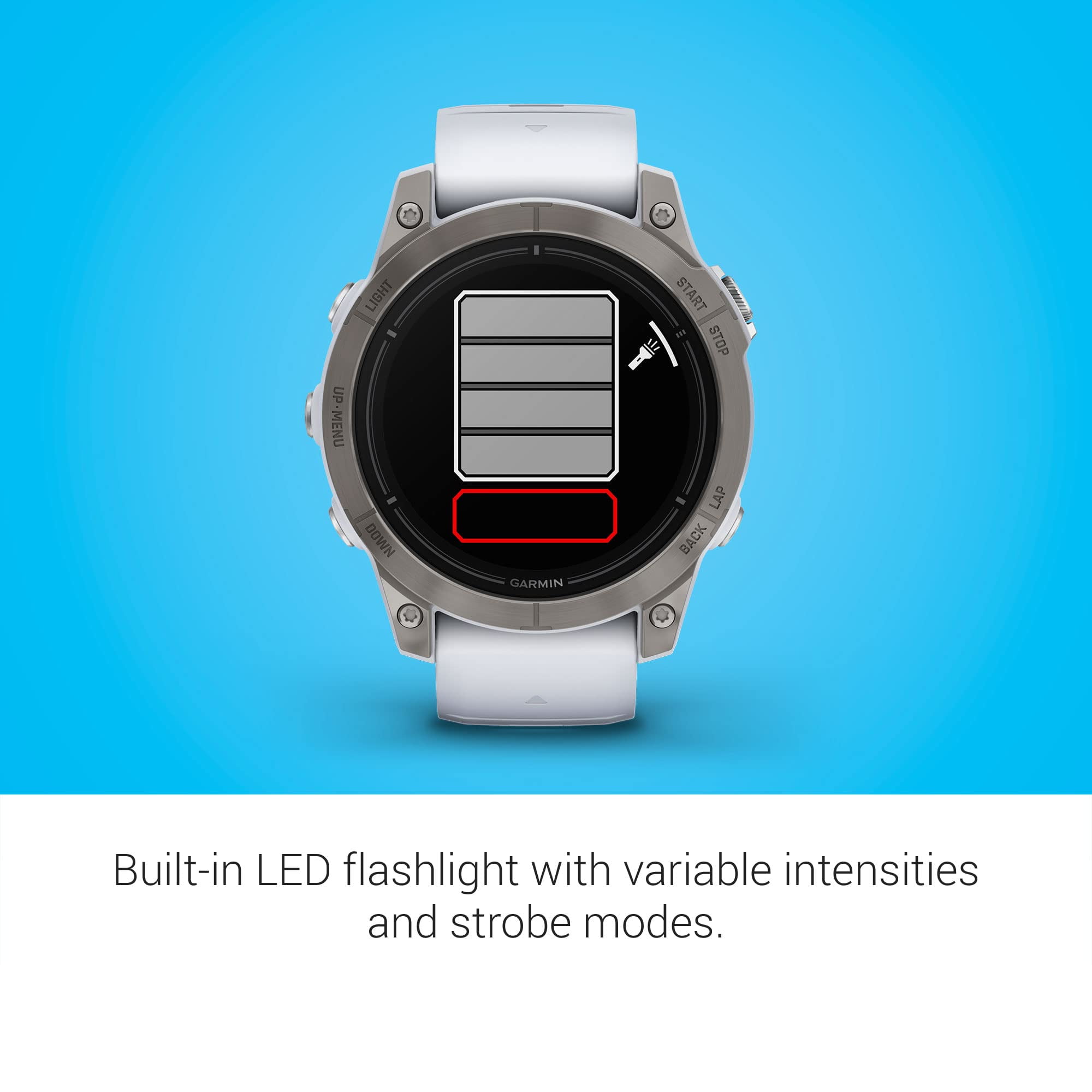 Garmin epix Pro (Gen 2) Sapphire Edition, 47mm, High Performance Smartwatch, Advanced Training Technology, Built-in Flashlight, Whitestone