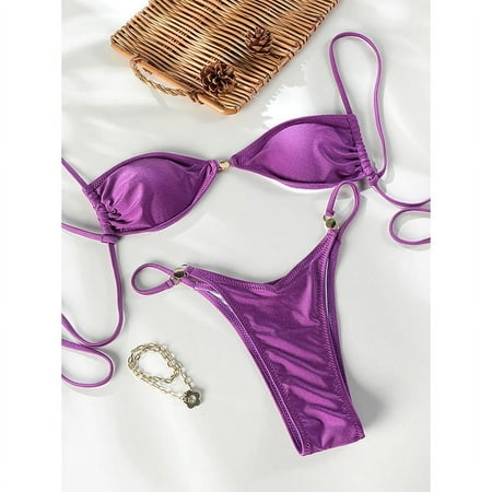 Miyouj Bandage Swimwear String Bikini Set Micro Thong Swimsuit Women Bikinis Sexy Bathwear High Cut Bathsuits New Two Piece Su