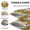 thumbnail image 4 of Waterproof Throw Pillow Covers Set of 2, 18x18 Inch Sunflower Black Decorative Pillowcases Outdoor Pillow Slip Cushion Covers Set for Couch Tent Country Plaid Summer Bee Spring Leaf, 4 of 7