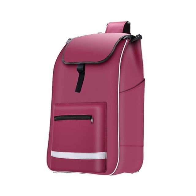 Bolsa de repuesto para carrito de compras, bolsa de compras resistente y portátil, bolsa para carrito de supermercado para Rojo