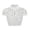 #004 White, variant on Women’s Floral Lace Stand Collar Cropped Short Sleeve Blouse, Back Split Sheer Layering White Cover Top (#001 White,XXL)