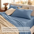 thumbnail image 4 of Bare Home Organic Flannel Sheet Set - 100% Organic Cotton - Deep Pocket - 4-Pieces - King, Coronet Blue, 4 of 10