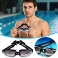 thumbnail image 3 of Large Frame Electroplated And Fog Swimming Men's And Women's Myopia Optional Swimming Goggles Adult Size And Slide Air Mattress for Pool Float Adult Double Inner Tube for River Adult Pool Tube Floats, 3 of 3