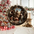 thumbnail image 4 of YANHAIGONG Nativity Scene Ornaments,Christmas Hanging Decor for Trees,Acrylic Christmas Hanging Ornament,Keepsake The Birth of Jesus Decor,Religious Gift for Family Friends and Christian, 4 of 6