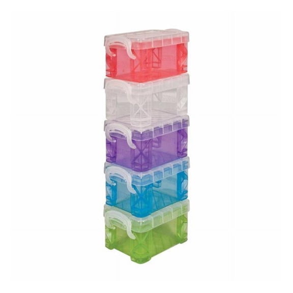 Storage Studios Super Stacker Pixie Box-2"X2.5"X3.4" Assorted Colors