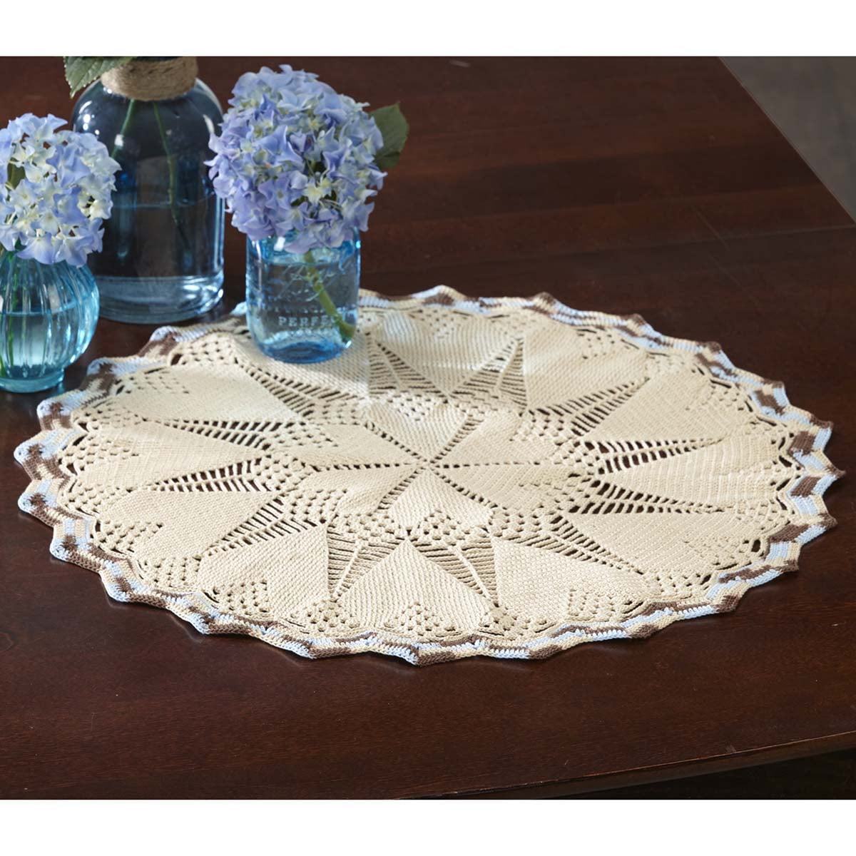 Herrschners® Heart Table Topper Crochet Yarn Kit