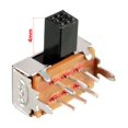 thumbnail image 3 of 10Pcs Interruptor deslizante horizontal DPDT 2P2T 6 terminales panel de retención, 3 of 5