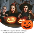 thumbnail image 2 of 2pcs Halloween Pumpkin Bucket Candy Storage Buckets Portable Pumpkin Lamp Orange, 2 of 7