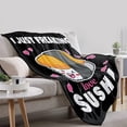 thumbnail image 5 of Sushi Blanket,I Just Freaking Love Sushi Blankets Soft Plush Flannel Pet Throw Lightweight Air Conditioner Quilt for Kids Dogs Cat Couch Bed Sofa Room Decoration 40 in x 30 in Extra Small for Pets, 5 of 6