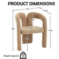 thumbnail image 2 of Boucle Accent Chairs Set of 2, Modern Upholstered Barrel Dining Chair - Fabric Living Room Chairs,Comfy Barrel Side Chair Lounge Arm Chair for Living Room,Kitchen, Dining Room, 2 of 8