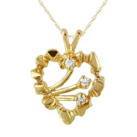 Foreli 0.05CTW Diamond 14K Yellow Gold Necklace
