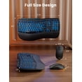 thumbnail image 2 of Ergonomic Wireless Keyboard and Mouse Combo, Rechargeable 4000mAh Backlit Keyboard with a Soft, Faux Lambskin Palm Rest, Wave Key, 2 of 9
