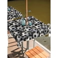 thumbnail image 2 of Outdoor Tablecloth with Umbrella Hole for Patio/Picnic/Party/Camping, Football Sports Waterproof Table Cloth Square Cover Washable, Modern Chic Classic Soccer Textured (60"x 60"), 2 of 8