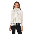 thumbnail image 2 of FORMRS Womens Scarf Winter Soft Long Big Warm Shawls Wrap Tassel Scarves, Pastel Pink Geometric, 2 of 9
