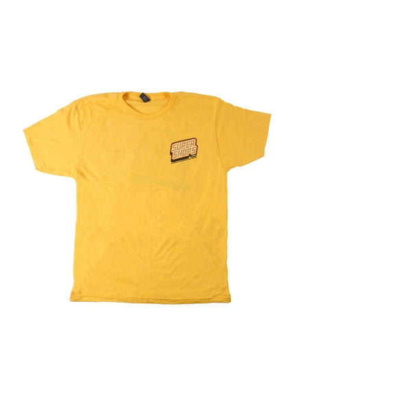 Super Shops SST1-S T-Shirt - Yellow - 100% Cotton - Adult Small - Each