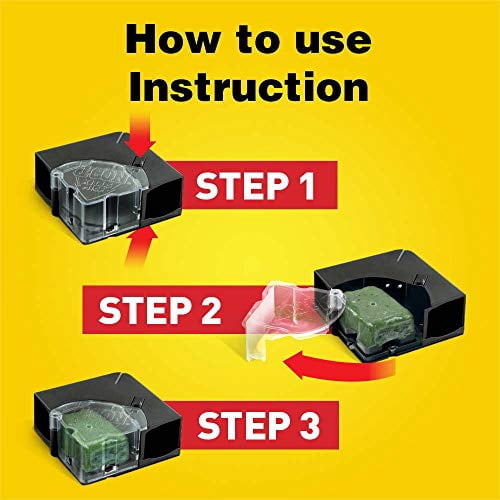 d-CON Refillable Corner Fit Mouse Bait Station 1 Trap + 18 Baits (Pack of 5)