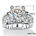 thumbnail image 6 of Top-keivon Vintage Art Deco Filigree Halo Princess Asscher Square Cut Cubic Zirconia CZ Engagement Ring and Wedding Band, 6 of 6