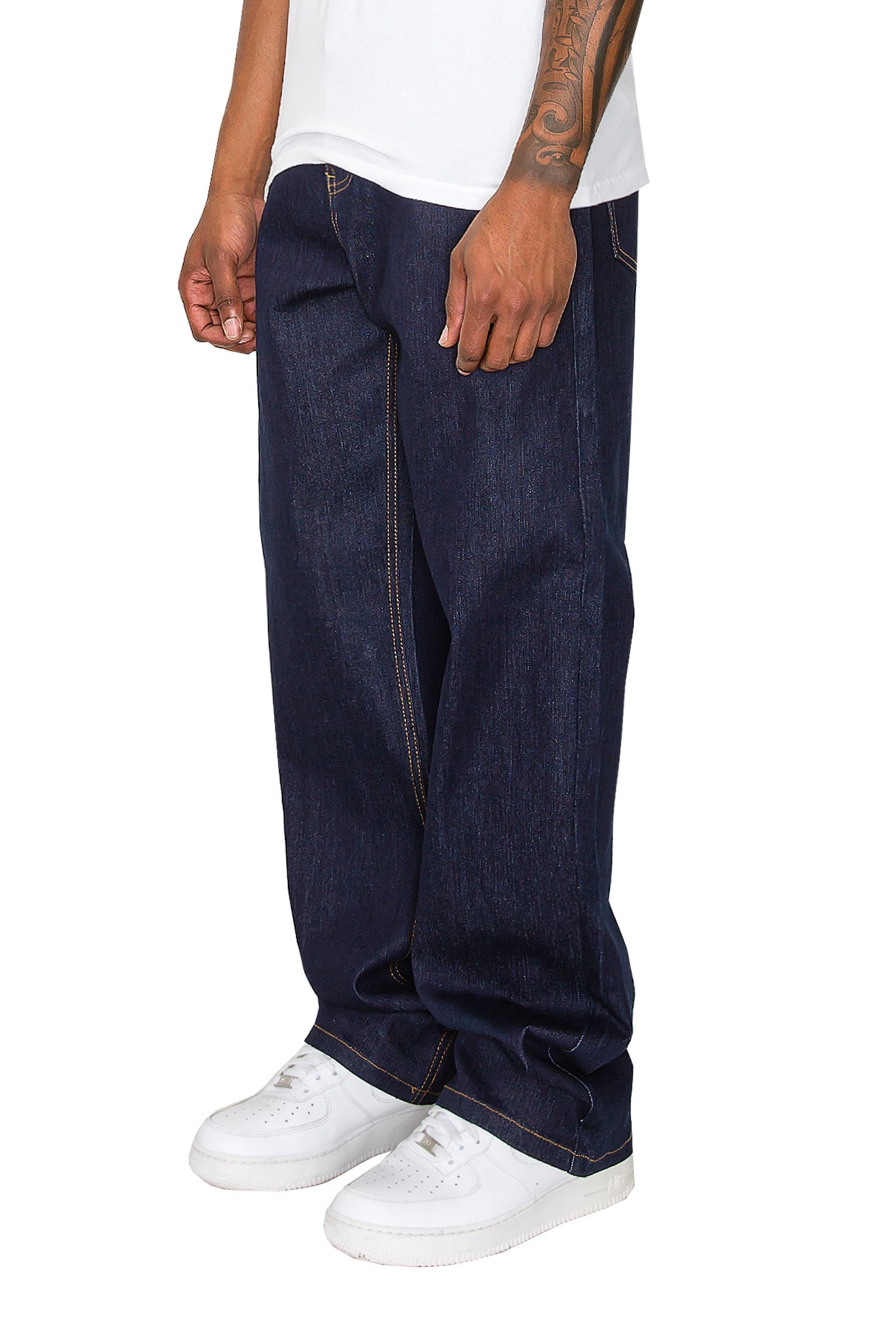 geeks DENIM BAGGY PANTS 1 FRONT STITCH BAGGY DENIM PANTS – GEEK