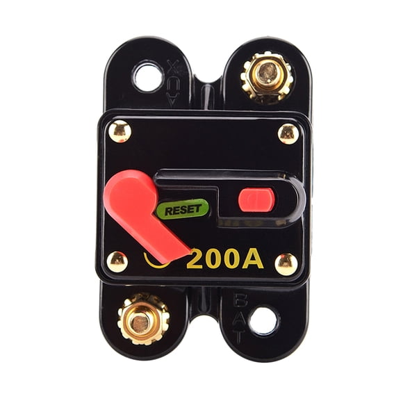 Yeacher 200A Fuse Circuit Breaker Manual Reset Waterproof for Car Audio Marine