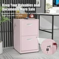 thumbnail image 6 of Polup 18"D 2 Drawer Office Vertical File Cabinet in Pink, Metal Filing Cabinets with Lock and Key, 6 of 11