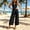Black, variant on Women’s Sleeveless V Neck Jumpsuit Front Zip up Closure Side Pockets Loose Fit Wide Leg Cropped Pants One Piece Outfit for Daily Wear Yellow