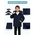 thumbnail image 5 of Wantdo Boy's Puffer Jacket Warm Winter Coat Puffer Coat with Faux Fur Lined Hood Blue 18-20, 5 of 8