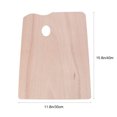 thumbnail image 3 of Shisuyan 1PC Square Color Mixing Board with Hand Grip Oil Painting Paint Tray Fish Shape Hand Grip Paint Plate Wooden Color Mixing Plate for Home Use (Wood Color), 3 of 8