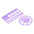 thumbnail image 3 of Herramienta de medición de brida, juego de reglas para pezones, silicona para extractor de leche, redondo y rectangular, color morado, 3 of 5