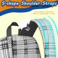 thumbnail image 5 of Black and White Checkered Pattern 17" School Backpacks for Teens,Waterproof Oxford Fabric,S-Shape Padded Straps for School,Travel,Hiking,Camping, 5 of 6