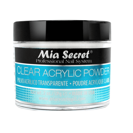 Mia Secret Acrylic Nail Powder Professional Nail System Size: 2 oz Clear - (Best Clear Acrylic Powder)
