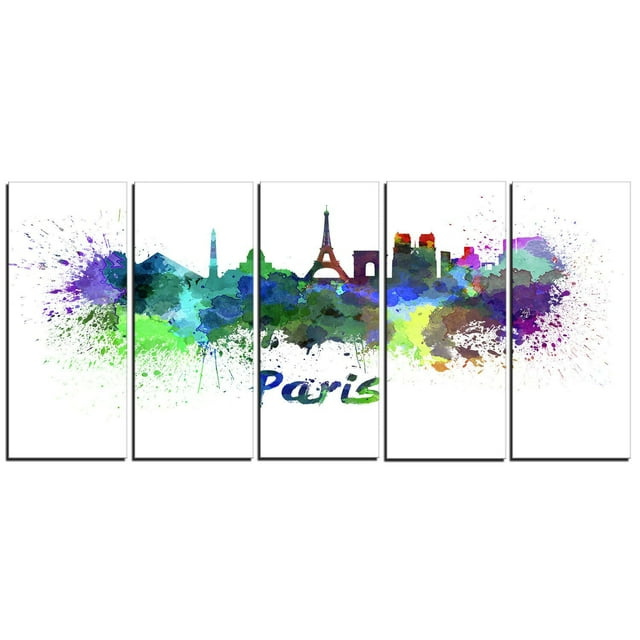 Design Art La Ligne D'Horizon De Paris Art Sur Toile