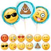 Emoji Lollipops - Poop, LOL, 12 Pack Party Favors