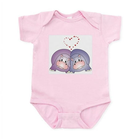 

CafePress - Hippo Love Infant Bodysuit - Baby Light Bodysuit Size Newborn - 24 Months