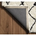 thumbnail image 4 of Moroccan Shag Rug Ivory 8x10 Geometric Tribal Design Thick Soft Carpet, 4 of 5