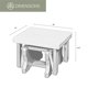 thumbnail image 3 of Otomana deslizante, muebles americanos, clásicos, Aruba, azul y blanco, 3 of 6