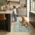 thumbnail image 6 of MICGEEK 3'x5' Abstract Area Rugs, Stain Resistant Washable Throw Rugs for Bedroom Kitchen Entryway, Modern Small Area Rug Front Door Mat Entrance Doormat with Non-Slip Backing, Green, 6 of 9