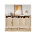 thumbnail image 2 of Ourlova Sideboard Buffet Storage Cabinet. Rattan Kitchen Cabinet With 2 Doors/Shelf. Accent Modern Dining Living Room Entry Hallway Coffee Bar Furniture For Home Decor.36''H (2PCS), 2 of 7