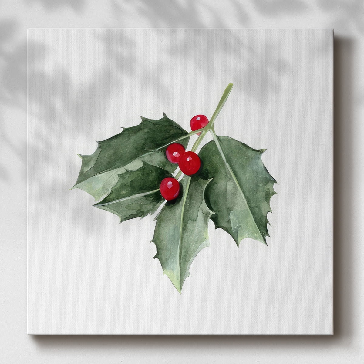 Christmas Holly II- Gallery Wrapped Canvas