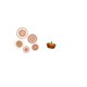thumbnail image 5 of Adornos decorativos de pared de ratán tejido y dulcero de cristal con forma de calabaza para salón de té, pasillo, dormitorio, porche o cafetería., 5 of 8