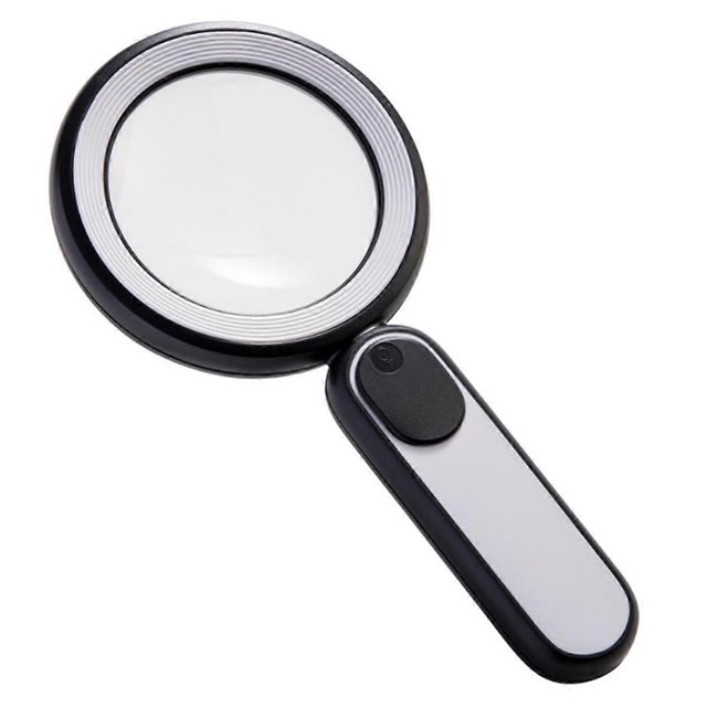 Rechargeable Magnifier with Light, Handheld Luminous Magnifier 21 LED 3 Modes Lighting Book Magnifier