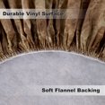 thumbnail image 3 of HAHDAXIA Round Waterproof Table Cover Elastic Tablecloth Vinyl Fitted Table Cover Elastic Edged Plastic Table Cover, Fits Tables up to 45"-56" R, Marble Brown, 3 of 7