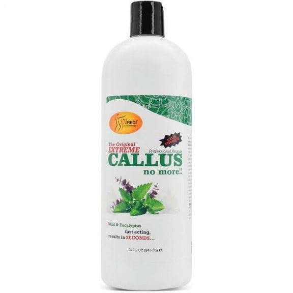 SPA REDI - Callus Remover for Feet Gel - Professional Pedicure Foot Care - Removes Toughest Calluses in Seconds and Smooths Dry Cracked Heels (Mint and Eucalyptus, 32 Oz)