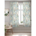 thumbnail image 2 of Blue Flowers Curtains 72 Inch Length,Sheer Curtains for Bedroom Living Room Window Romantic Farmhouse Botanical Floral Leaves Rod Pocket Drapes Kitchen Curtains Small Half Window 52"x72" 2 Panels, 2 of 7